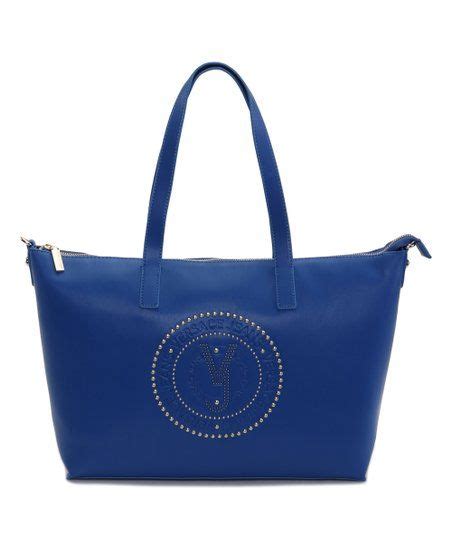 bluette logo studded convertible leather tote versace jeans collection|Women's Versace Jeans Couture Tote bags from $89 .